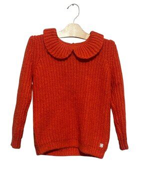 Sproet & Sprout Orange Sweater Wool Mohair Girls Size 7